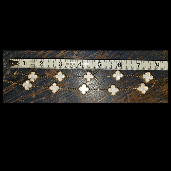 Hope, Faith, Love and Luck clover fashion necklace 16 inches - Picture 7 of 12